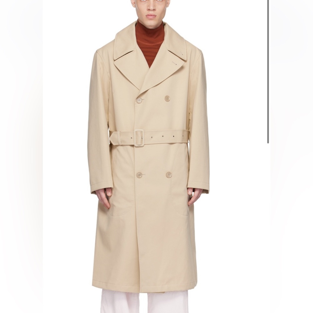 LEMAIRE - MILITARY DOUBLE BREASTED TRENCH COAT - in DUSTY MASTIC - unisex